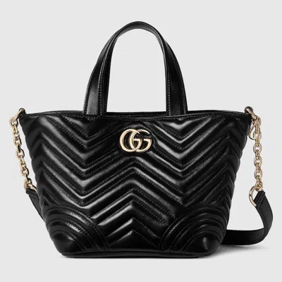 Gucci Gg Marmont Mini Tote Bag In Black