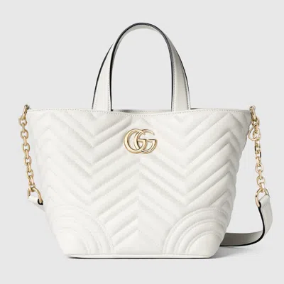 Gucci Gg Marmont Mini Tote Bag In White