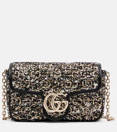 GUCCI GG MARMONT MINI TWEED SHOULDER BAG