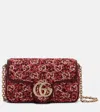 Gucci Gg Marmont Mini Tweed Shoulder Bag In Brown