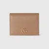 Gucci Gg Marmont Mini Wallet In Beige