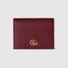 Gucci Gg Marmont Mini Wallet In Bordeaux