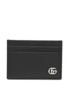 Gucci Card Holder With Money Clip Gg Marmont Black Men In Black