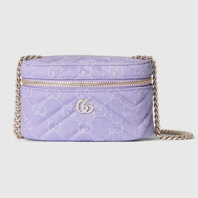 Gucci Gg Marmont Nano Shoulder Bag In Purple