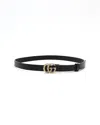 Gucci Gg Marmont Pearl Belt, Size 85 In Black