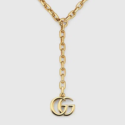 Gucci Gg Marmont Pendant Chain Necklace In Gold