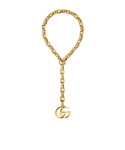 Gucci Gg Marmont Pendant Chain Necklace In Gold