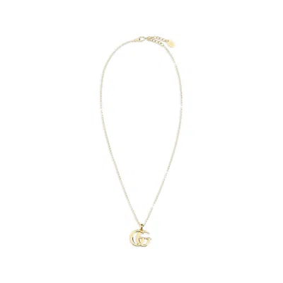 Gucci Gg Marmont Pendant Necklace In Gold