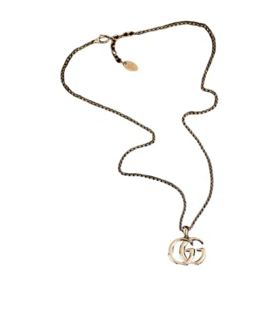 Gucci Gg Marmont Pendant Necklace In Orange