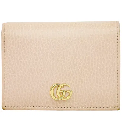 Gucci Gg Marmont Pink Leather Wallet  ()