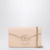 Gucci Gg Marmont Pink Wallet With Chain