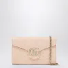 Gucci Gg Marmont Pink Wallet With Chain Women In Pink