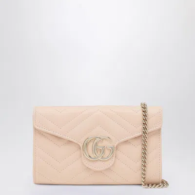 Gucci Gg Marmont Pink Wallet With Chain Women
