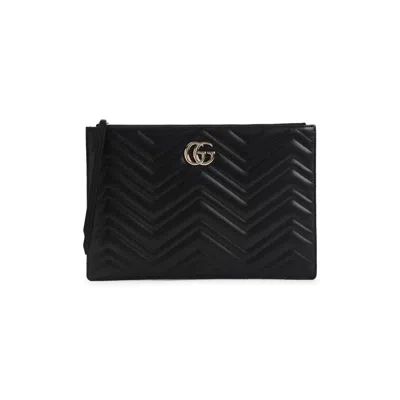 Gucci Gg Marmont Pouch In Black