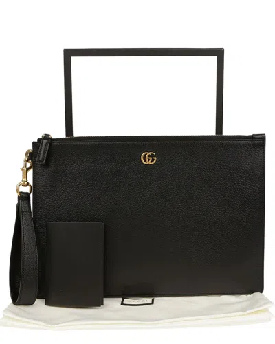 Gucci Gg Marmont Pouch (authentic Pre-loved) In Brown