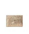 Gucci Gg Marmont Python Card Case In Gold