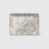 Gucci Gg Marmont Python Small Wallet In Metallic