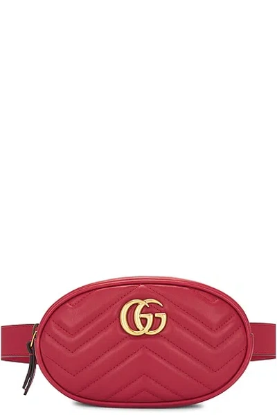 Gucci Gg Marmont Quilted Leather Belt Bag In Red