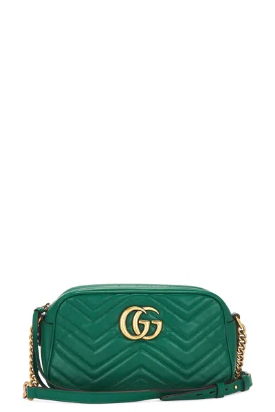 Gucci Gg Marmont Quilted Leather Shoulder Bag In Green