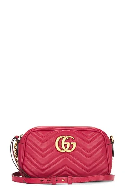 Gucci Gg Marmont Quilted Leather Shoulder Bag In Red