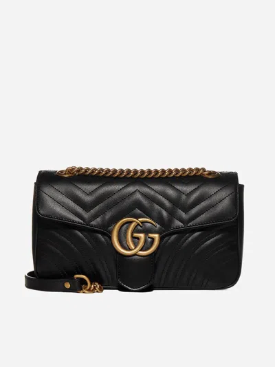 Gucci Gg Marmont Quilted Leather Small Bag In Metallic