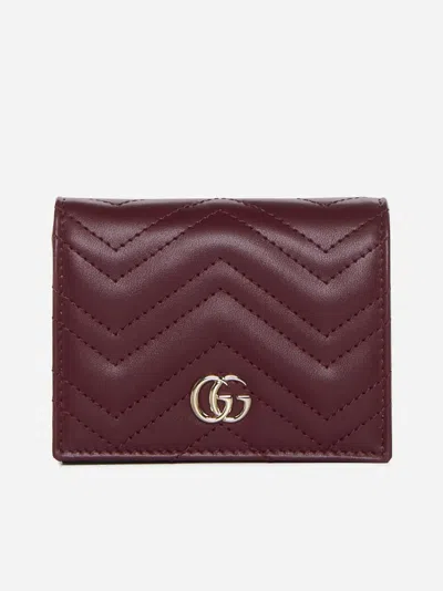 Gucci Gg Marmont Quilted Leather Small Wallet In Red