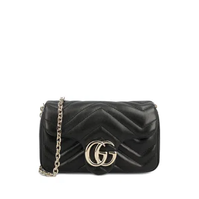 Gucci Gg Marmont Quilted Mini Bag In Black