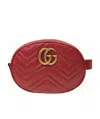 Gucci Gg Marmont Quilted Waist Bag In Red