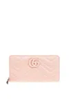 GUCCI GUCCI GG MARMONT QUILTED ZIP-AROUND WALLET
