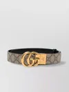 Gucci Black And Beige Gg Marmont Reversible Belt