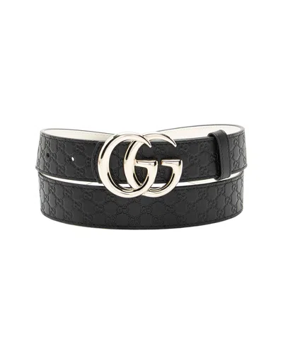 Gucci Gg Marmont Reversible Belt (authentic Pre-loved) In Black