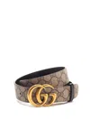 Gucci Gg Marmont Reversible Belt In Beebonynero