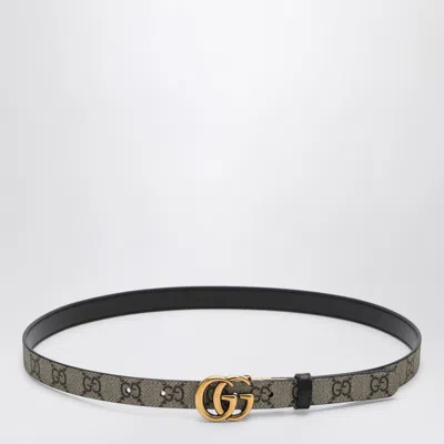 Gucci Gg Marmont Reversible Belt In Cream