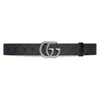 Gucci Gg Marmont Reversible Belt In Black