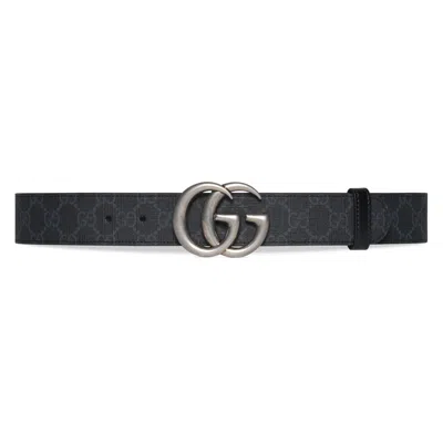 Gucci Gg Marmont Reversible Belt In Black