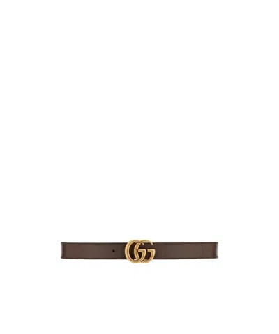 Gucci Gg Marmont Reversible Belt In Black