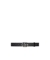 Gucci Gg Marmont Reversible Belt In Black