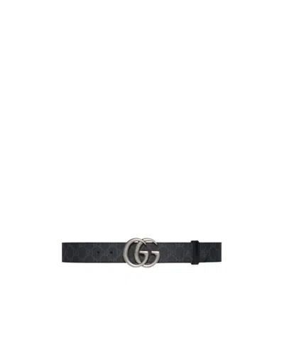 Gucci Gg Marmont Reversible Belt In Black