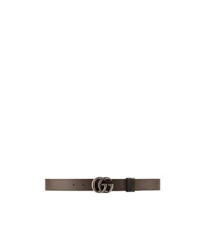 Gucci Gg Marmont Reversible Belt In Brown