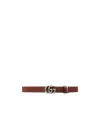 Gucci Gg Marmont Reversible Belt In Brown