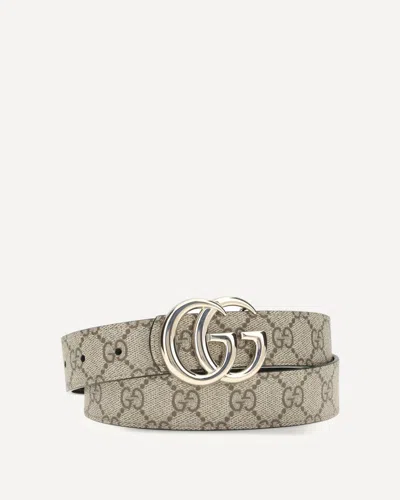 Gucci Gg Marmont Reversible Belt In Gray