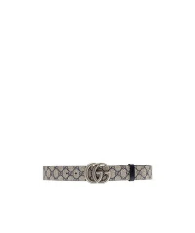 Gucci Gg Marmont Reversible Belt In Gray