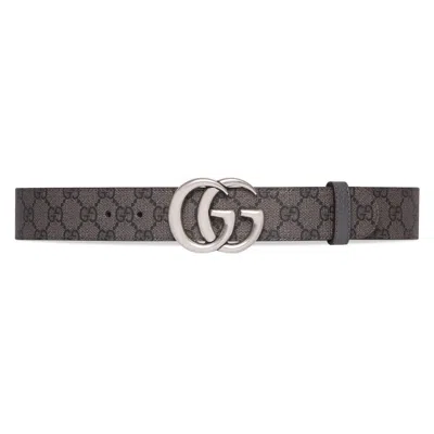 Gucci Gg Marmont Reversible Belt In Grey