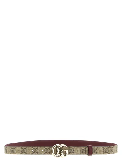 Gucci Gg Marmont Reversible Belt In Brown