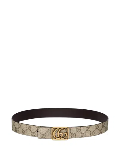 Gucci Gg Marmont Reversible Belt In Brown