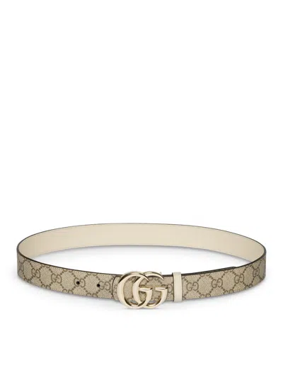 Gucci Gg Marmont Reversible Belt In Nude