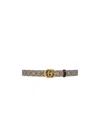 Gucci Gg Marmont Reversible Thin Leather Belt In Nude
