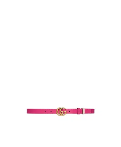 Gucci Gg Marmont Reversible Belt In Pink