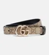 Gucci Gg Marmont Reversible Belt In Gray