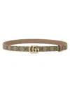 Gucci Gg Marmont Reversible Belt In Green